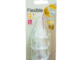 Pigeon flexible silicone teat, 3pcs/carton/large/L