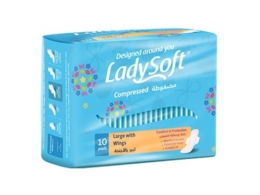 Lady Soft Large Compressed With Wings 10 Pads