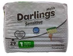 Darlings Baby Diapers Sensitive Skin No. 1 Modern 2-5kg 29h