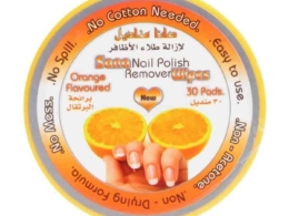 Orange nail polish removal wipes, 30 Sana wipes