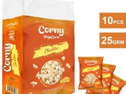 Corny popcorn with cheddar cheese flavor, 25 g