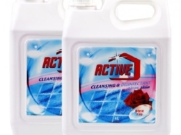 Active disinfectant with rose scent, 4 liters, 2 pieces
