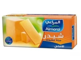 جبنة شيدار قطع كاملة الدسم المراعي 454جم