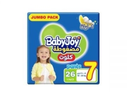 Baby Joy Baby Diaper Cullotte Jumbo Pack # 7 -26 Count