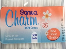 Sanita Charm square cotton swabs 300 grams