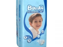 Bambi Baby Diaper Size # 6 Xxl 10 Count