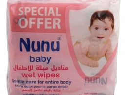 Nunu baby wet wipes, 72 wipes, 3 pieces