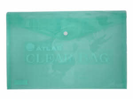 Green satin transparent face file
