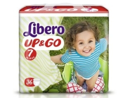 Libero Shorts Baby Diapers No. 7 - 36 Pieces