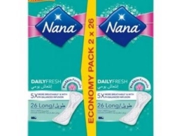 Nana Daily Fresh Long, 26 Pads (Pack of 2)
