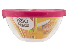 Glass bowl with lid 6519