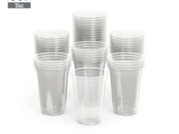 Glass 10 oz with cap Cosmoplast 50 tablets