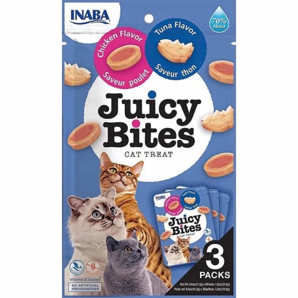 Juicy Pets Tuna and Chicken Treats for Cats 33.9g, ina brand