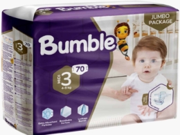 Bumble Baby Diapers No. 3, Medium, 4-9 kg, 70 diapers